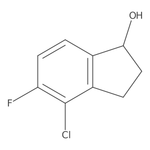 4-Chloro-5-fluoro-2,3-dihydro-1H-inden-1-ol结构式