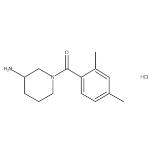 (3-Aminopiperidin-1-yl)(2,4-dimethylphenyl)methanone hydrochloride结构式