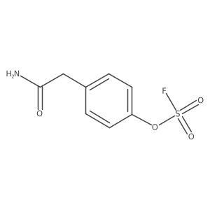 Benzeneacetamide, 4-[(fluorosulfonyl)oxy]- Structure