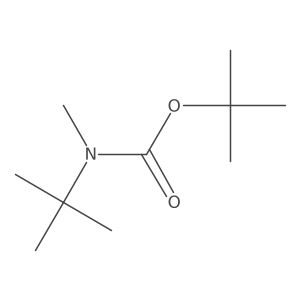 N-(1,1-dimethylethyl)-n-methylcarbamic acid 1,1-dimethylethyl ester结构式