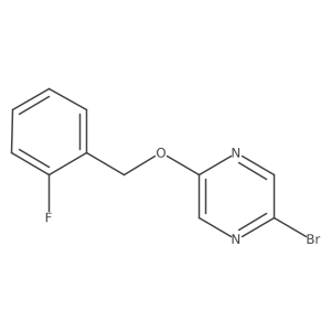2-Bromo-5-(2-fluorobenzyloxy)pyrazine结构式