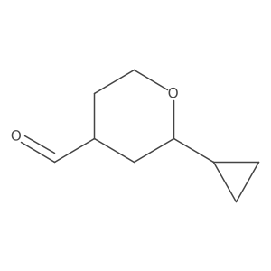 2-Cyclopropyltetrahydro-2H-pyran-4-carbaldehyde Structure