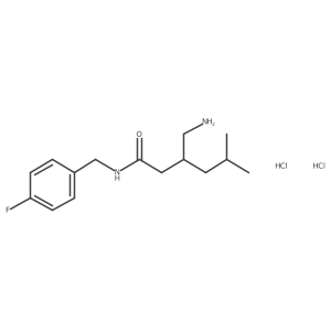 3-(aminomethyl)-N-[(4-fluorophenyl)methyl]-5-methylhexanamide dihydrochloride Structure