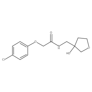 2-(4-chlorophenoxy)-N-((3-hydroxytetrahydrofuran-3-yl)methyl)acetamide结构式