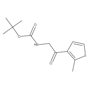 tert-butyl N-[2-(2-methylthiophen-3-yl)-2-oxoethyl]carbamate结构式