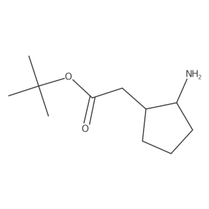 Tert-butyl 2-[(1S,2R)-2-aminocyclopentyl]acetate Structure