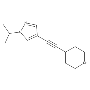 4-{2-[1-(propan-2-yl)-1H-pyrazol-4-yl]ethynyl}piperidine Structure