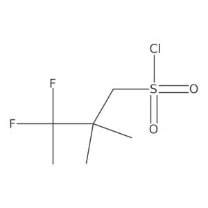 3,3-Difluoro-2,2-dimethylbutane-1-sulfonyl chloride结构式