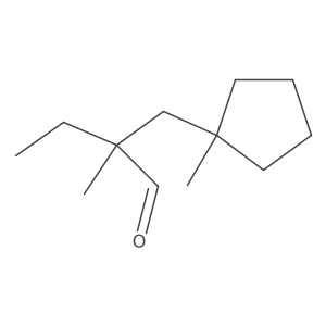 2-Methyl-2-[(1-methylcyclopentyl)methyl]butanal Structure