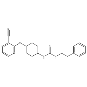 1-((1r,4r)-4-((3-Cyanopyrazin-2-yl)oxy)cyclohexyl)-3-phenethylurea结构式