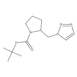 tert-butyl 2-((1H-1,2,3-triazol-1-yl)methyl)pyrrolidine-1-carboxylate Structure