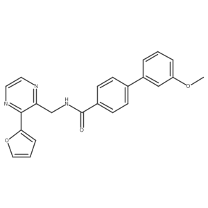 N-((3-(furan-2-yl)pyrazin-2-yl)methyl)-3'-methoxy-[1,1'-biphenyl]-4-carboxamide Structure