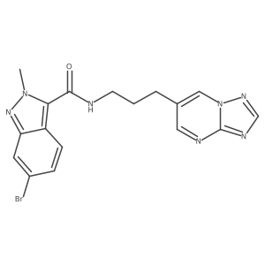 N-(3-([1,2,4]triazolo[1,5-a]pyrimidin-6-yl)propyl)-6-bromo-2-methyl-2H-indazole-3-carboxamide结构式