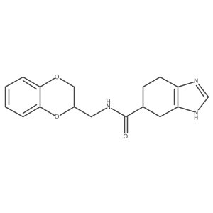 N-((2,3-dihydrobenzo[b][1,4]dioxin-2-yl)methyl)-4,5,6,7-tetrahydro-1H-benzo[d]imidazole-5-carboxamide Structure