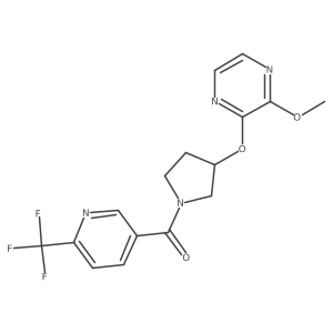 (3-((3-Methoxypyrazin-2-yl)oxy)pyrrolidin-1-yl)(6-(trifluoromethyl)pyridin-3-yl)methanone Structure