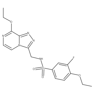 4-ethoxy-N-((8-ethoxy-[1,2,4]triazolo[4,3-a]pyrazin-3-yl)methyl)-3-fluorobenzenesulfonamide结构式