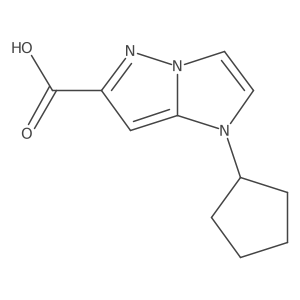 1-cyclopentylimidazo[1,2-b]pyrazole-6-carboxylic acid结构式