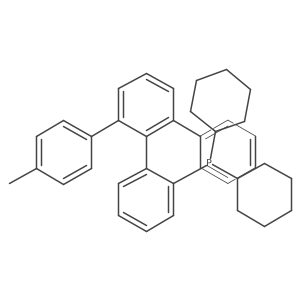 Dicyclohexyl(4''-methyl-6'-phenyl-[1,1':2',1''-terphenyl]-2-yl)phosphane结构式
