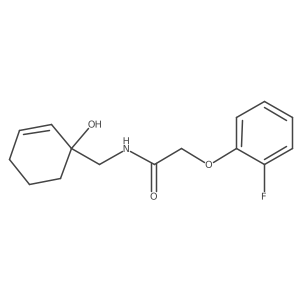 2-(2-fluorophenoxy)-N-[(1-hydroxycyclohex-2-en-1-yl)methyl]acetamide结构式