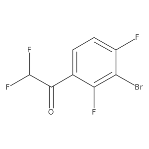 1-(3-Bromo-2,4-difluorophenyl)-2,2-difluoroethan-1-one结构式