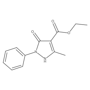 Ethyl 5-hydroxy-3-methyl-1-phenylpyrazole-4-carboxylate结构式