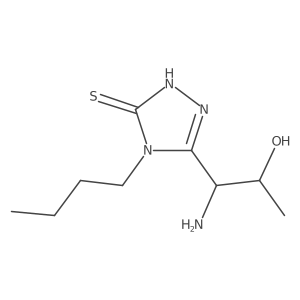 (1R,2S)-1-amino-1-(4-butyl-5-sulfanyl-4H-1,2,4-triazol-3-yl)propan-2-ol结构式