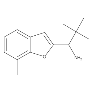(1R)-2,2-dimethyl-1-(7-methyl-1-benzofuran-2-yl)propan-1-amine结构式