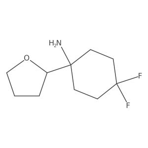 4,4-Difluoro-1-(oxolan-2-yl)cyclohexan-1-amine Structure