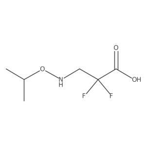 2,2-Difluoro-3-[(propan-2-yloxy)amino]propanoic acid Structure