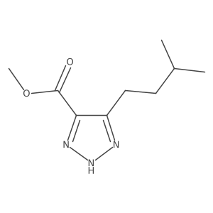 methyl 5-(3-methylbutyl)-1H-1,2,3-triazole-4-carboxylate结构式