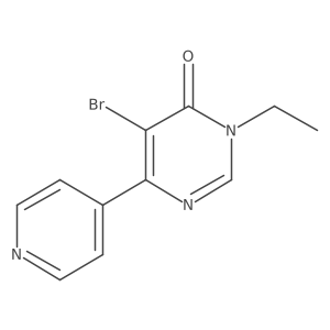 5-Bromo-3-ethyl-6-(pyridin-4-yl)-3,4-dihydropyrimidin-4-one Structure