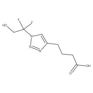 4-[1-(1,1-difluoro-2-hydroxyethyl)-1H-1,2,3-triazol-4-yl]butanoic acid结构式