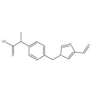 2-{4-[(4-formyl-1H-imidazol-1-yl)methyl]phenyl}propanoic acid Structure