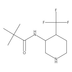2,2-dimethyl-N-[4-(trifluoromethyl)piperidin-3-yl]propanamide Structure