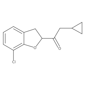 1-(7-Chloro-2,3-dihydro-1-benzofuran-2-yl)-2-cyclopropylethan-1-one结构式