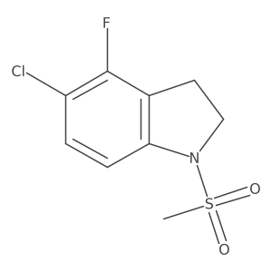 5-Chloro-4-fluoro-1-methanesulfonyl-2,3-dihydroindole结构式