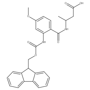 (3S)-3-{[2-({[(9H-fluoren-9-yl)methoxy]carbonyl}amino)-4-methoxyphenyl]formamido}butanoic acid结构式