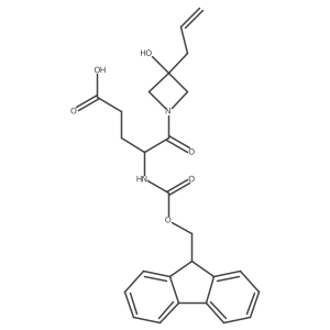 4-({[(9H-fluoren-9-yl)methoxy]carbonyl}amino)-5-[3-hydroxy-3-(prop-2-en-1-yl)azetidin-1-yl]-5-oxopentanoic acid Structure