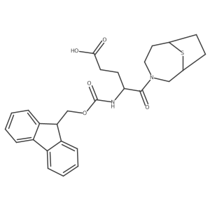 4-({[(9H-fluoren-9-yl)methoxy]carbonyl}amino)-5-oxo-5-{9-thia-3-azabicyclo[4.2.1]nonan-3-yl}pentanoic acid结构式