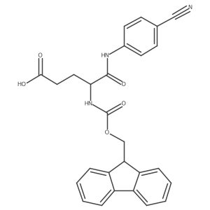 4-[(4-cyanophenyl)carbamoyl]-4-({[(9H-fluoren-9-yl)methoxy]carbonyl}amino)butanoic acid Structure