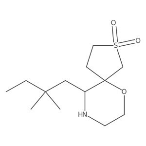 10-(2,2-Dimethylbutyl)-6-oxa-2lambda6-thia-9-azaspiro[4.5]decane-2,2-dione结构式