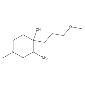 3-Amino-4-(3-methoxypropyl)-1-methylpiperidin-4-ol结构式