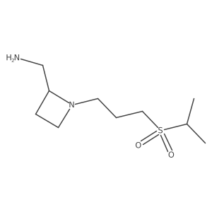 {1-[3-(Propane-2-sulfonyl)propyl]azetidin-2-yl}methanamine Structure