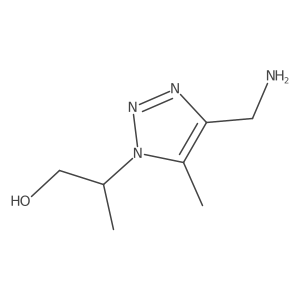 2-[4-(aminomethyl)-5-methyl-1H-1,2,3-triazol-1-yl]propan-1-ol结构式