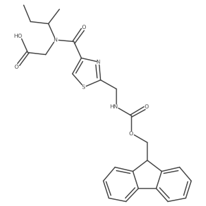 2-[N-(butan-2-yl)-1-{2-[({[(9H-fluoren-9-yl)methoxy]carbonyl}amino)methyl]-1,3-thiazol-4-yl}formamido]acetic acid结构式