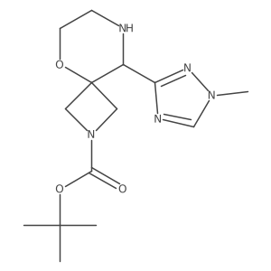 tert-butyl 9-(1-methyl-1H-1,2,4-triazol-3-yl)-5-oxa-2,8-diazaspiro[3.5]nonane-2-carboxylate结构式