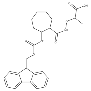 2-({[2-({[(9H-fluoren-9-yl)methoxy]carbonyl}amino)cycloheptyl]formamido}oxy)propanoic acid Structure