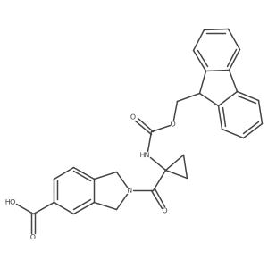 2-[1-({[(9H-fluoren-9-yl)methoxy]carbonyl}amino)cyclopropanecarbonyl]-2,3-dihydro-1H-isoindole-5-carboxylic acid Structure