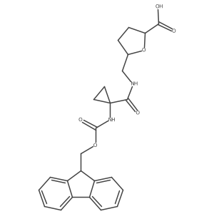 5-({[1-({[(9H-fluoren-9-yl)methoxy]carbonyl}amino)cyclopropyl]formamido}methyl)oxolane-2-carboxylic acid结构式