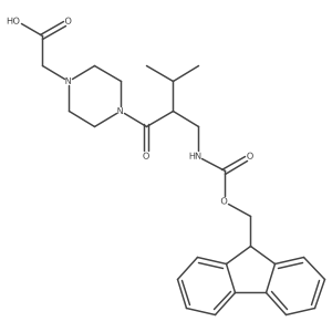 2-(4-{2-[({[(9H-fluoren-9-yl)methoxy]carbonyl}amino)methyl]-3-methylbutanoyl}piperazin-1-yl)acetic acid Structure